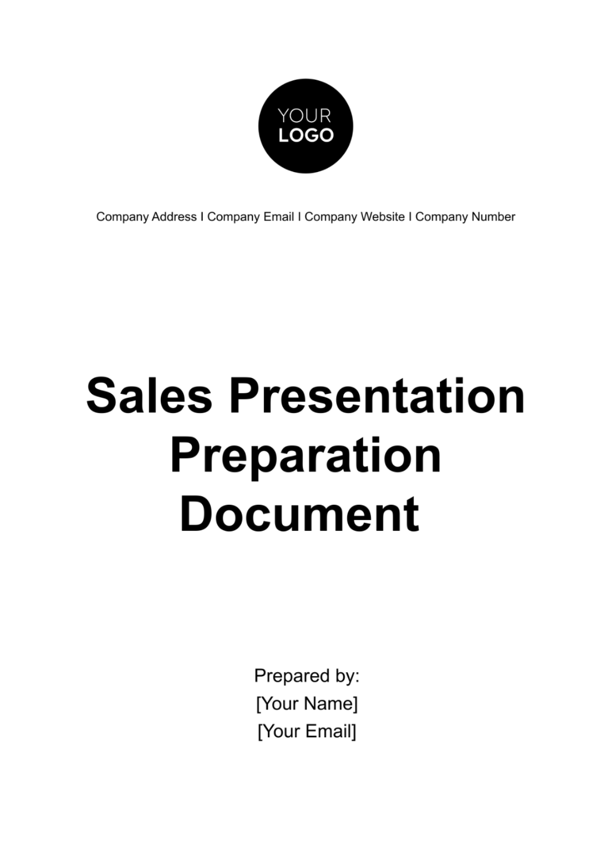 Free Sales Presentation Preparation Document Template