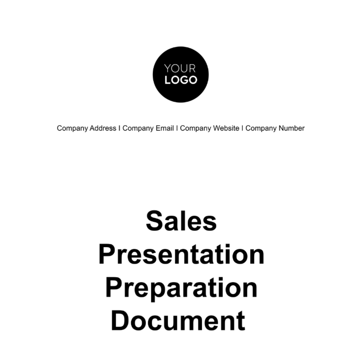 Sales Presentation Preparation Document Template - Edit Online ...