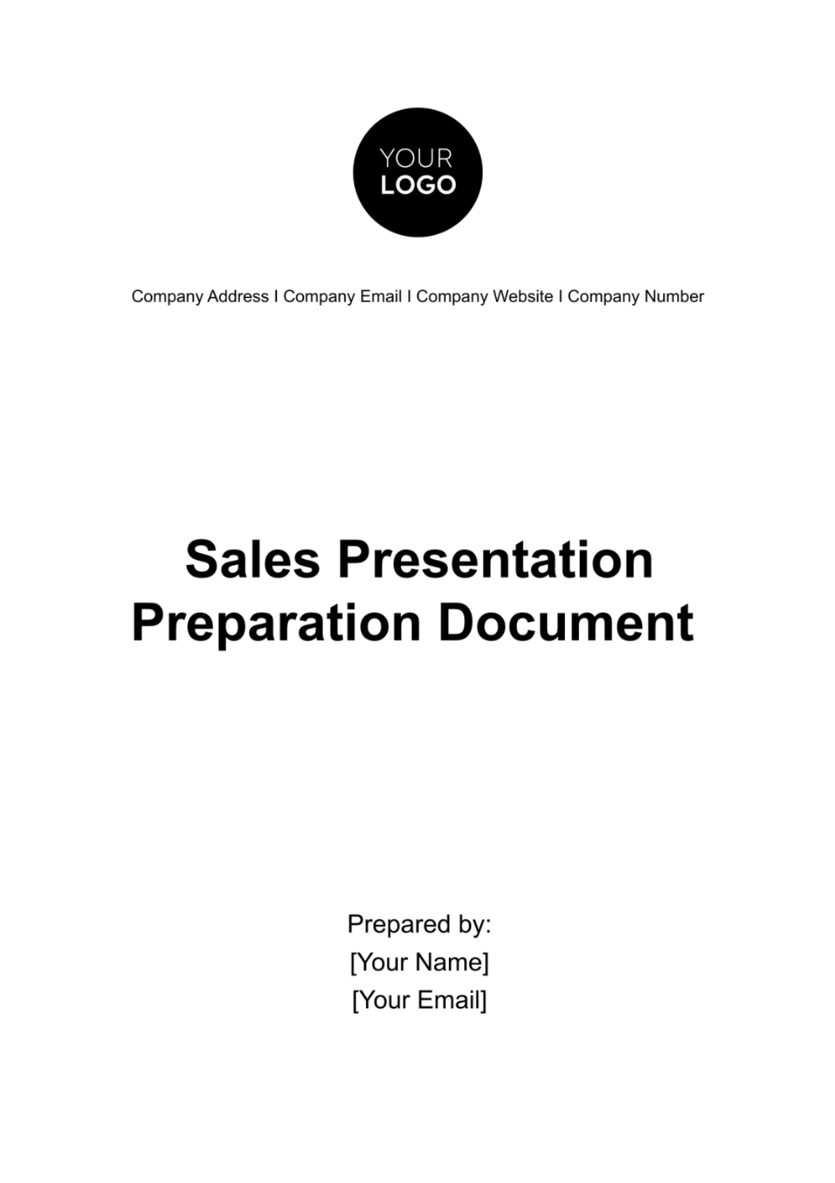 Sales Presentation Preparation Document Template - Edit Online & Download