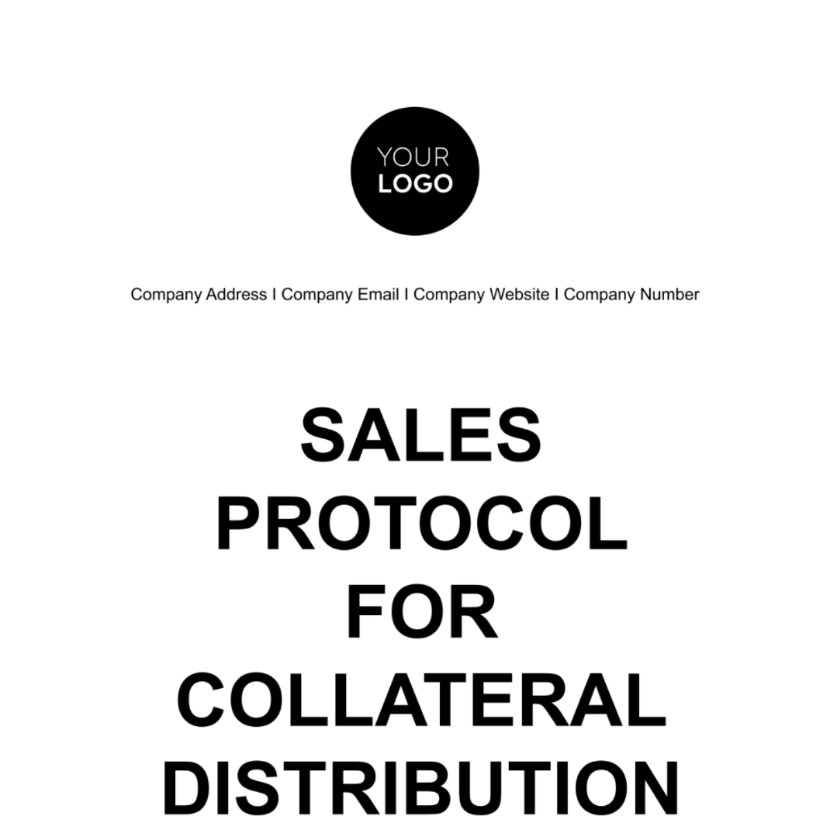 Sales Protocol for Collateral Distribution Template