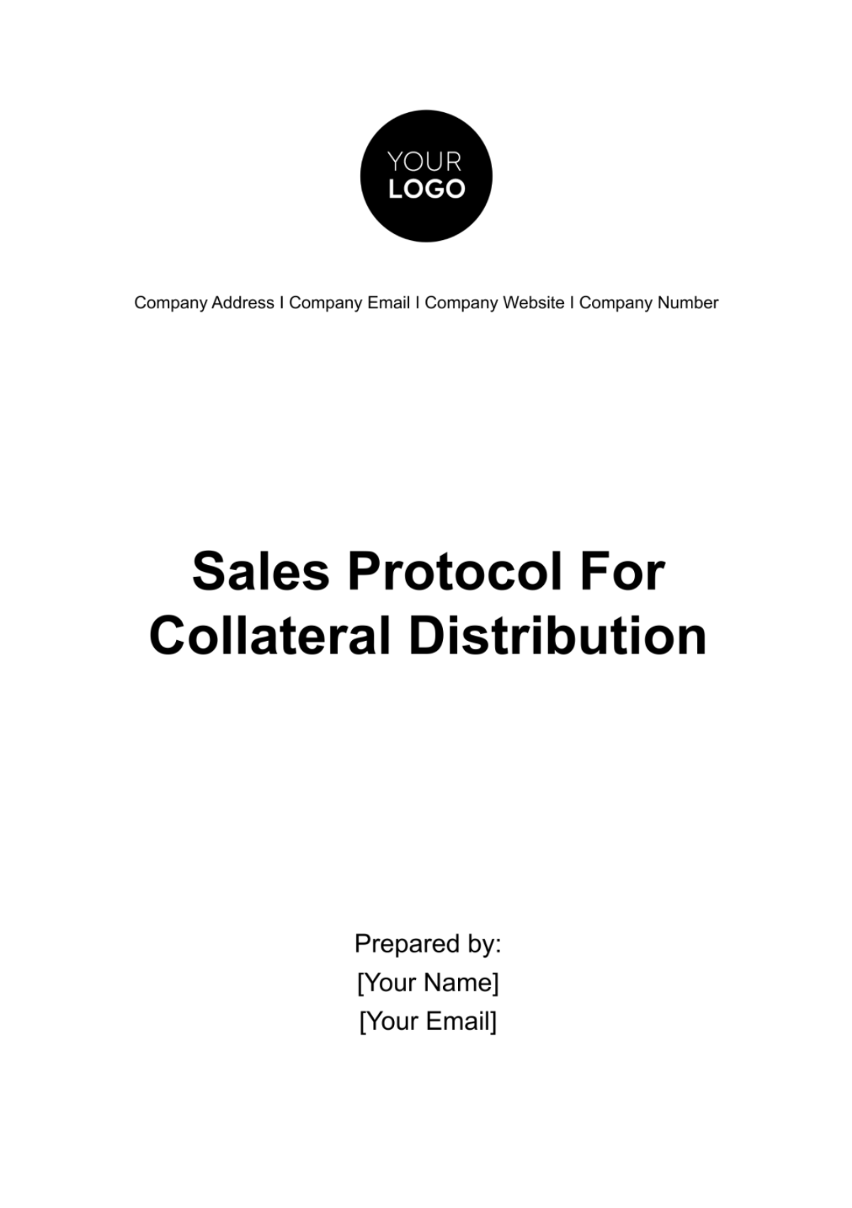 Sales Protocol for Collateral Distribution Template - Edit Online & Download