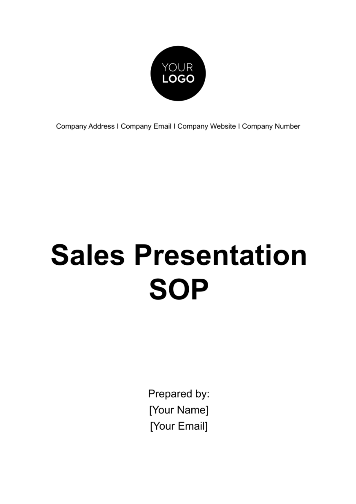Sales Presentation SOP Template