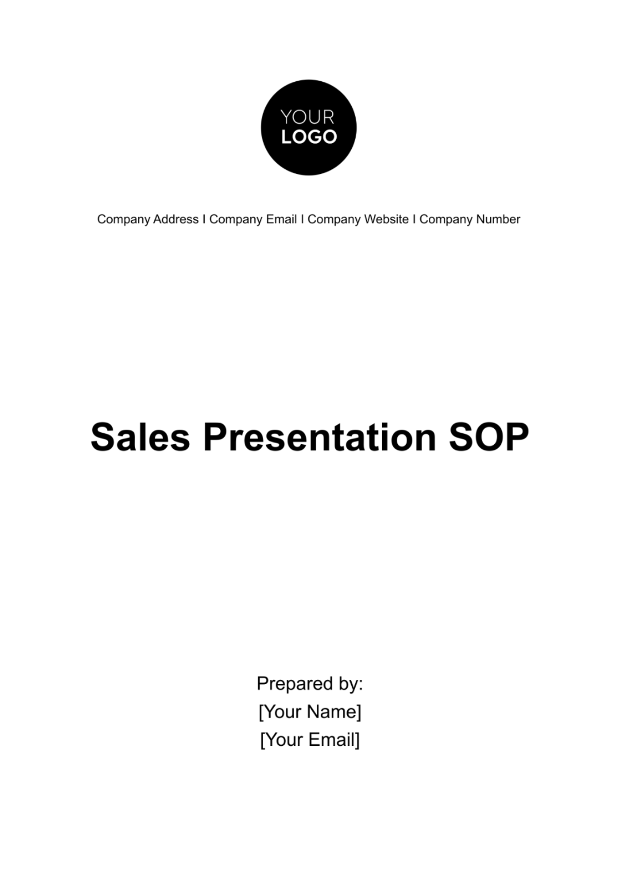 Sales Presentation SOP Template - Edit Online & Download