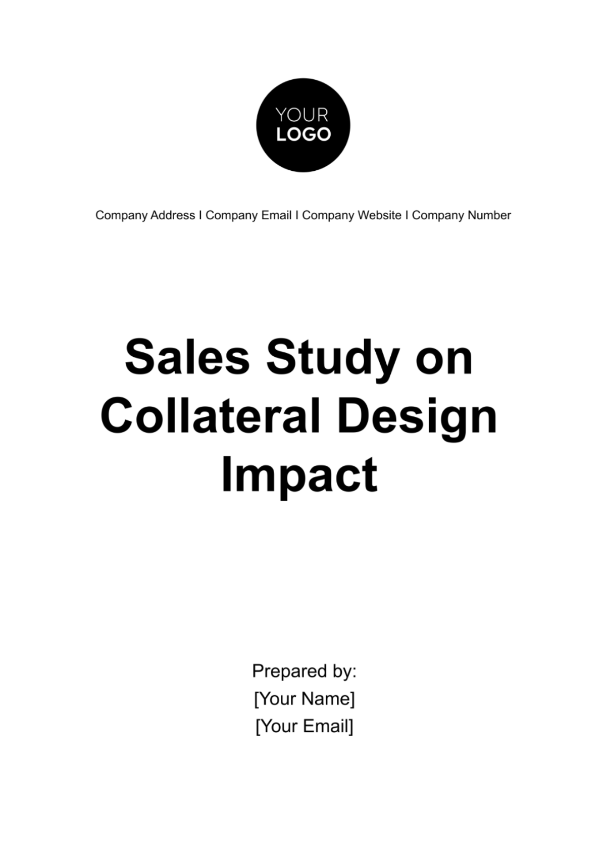 Free Sales Study on Collateral Design Impact Template