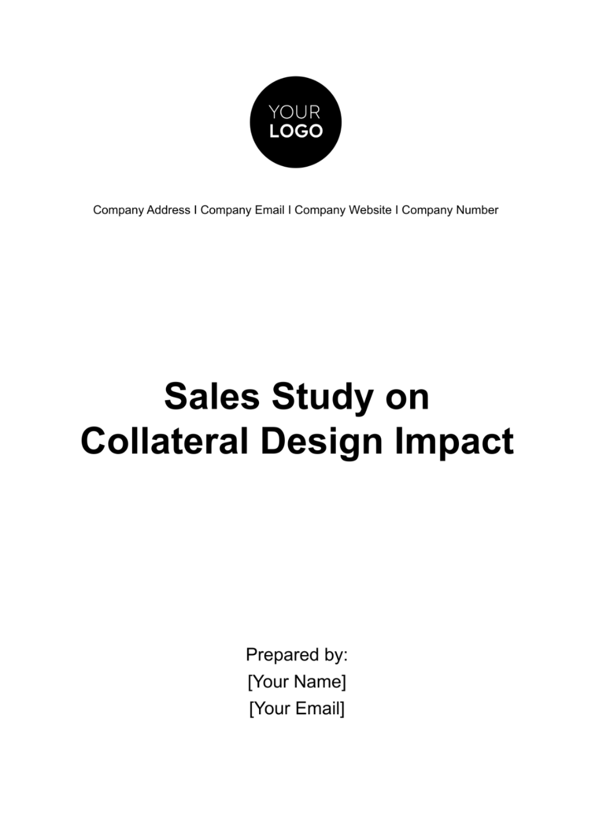 Sales Study on Collateral Design Impact Template - Edit Online & Download