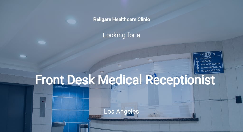 Free Front Desk Medical Receptionist Job Description Template.jpe