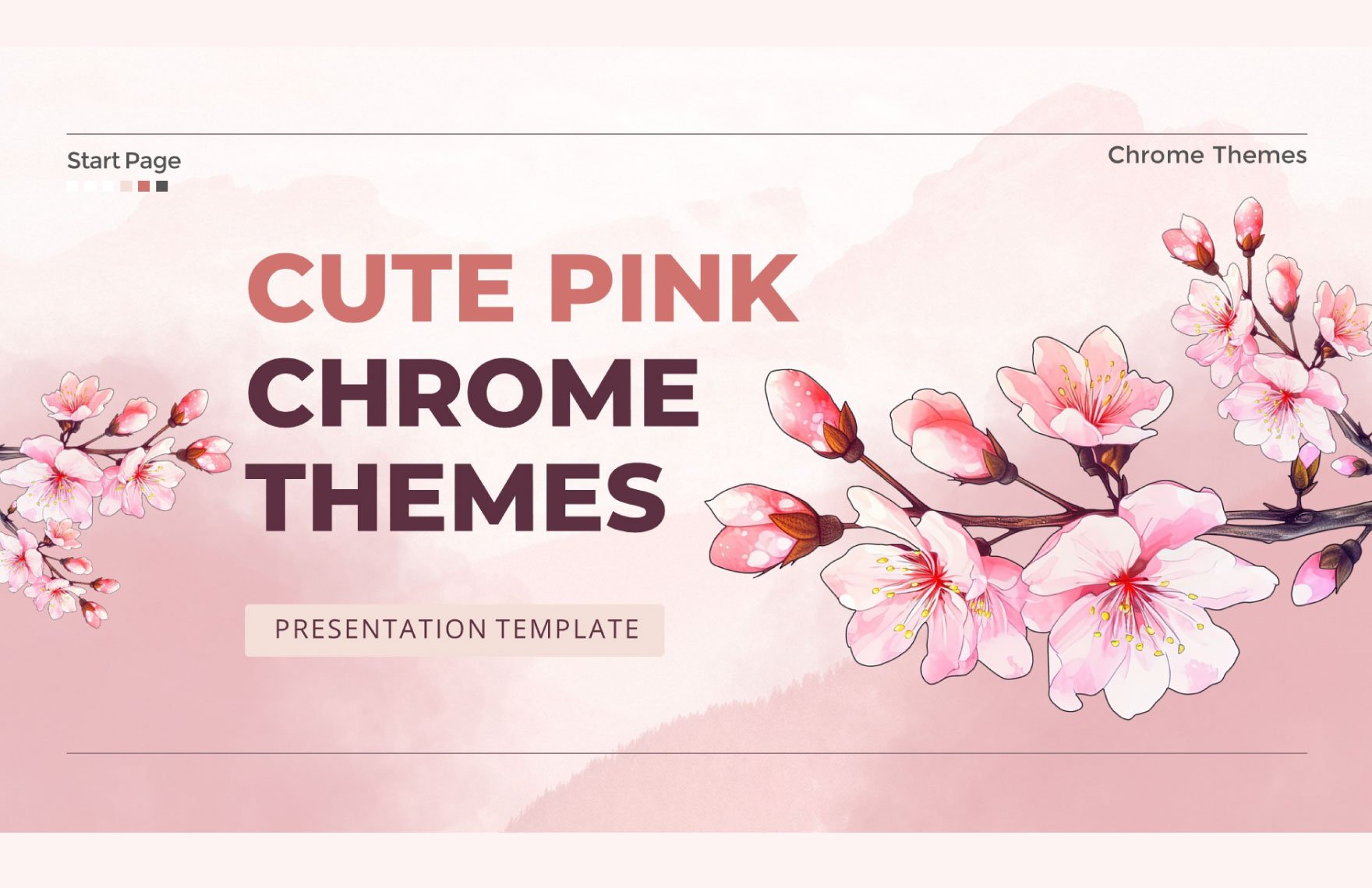 Cute Pink Chrome Themes Template