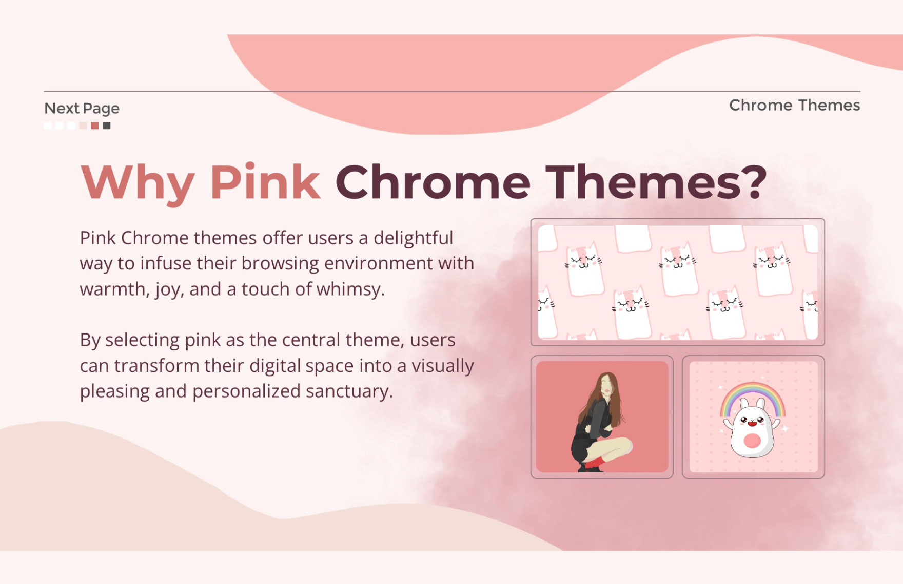 Cute Pink Chrome Themes Template