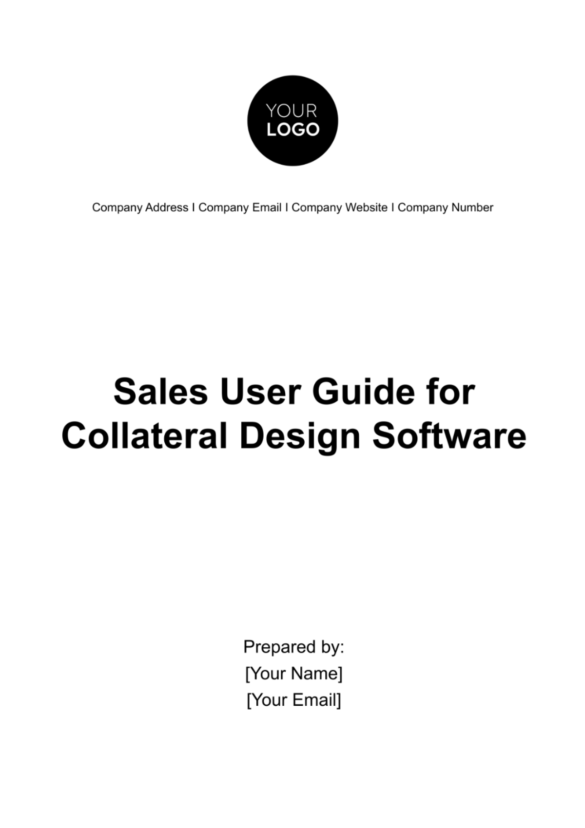 Sales User Guide for Collateral Design Software Template - Edit Online & Download