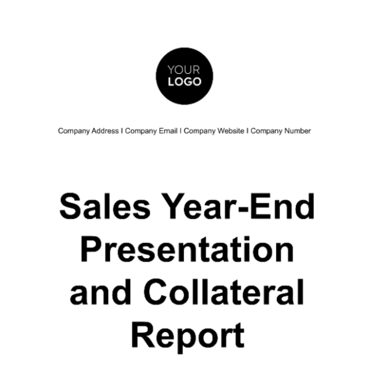 Sales Year-end Presentation and Collateral Report Template