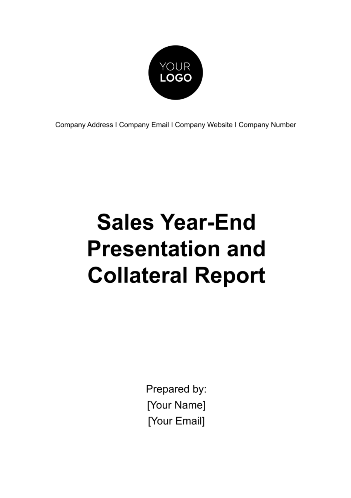 Sales Year-end Presentation and Collateral Report Template - Edit Online & Download