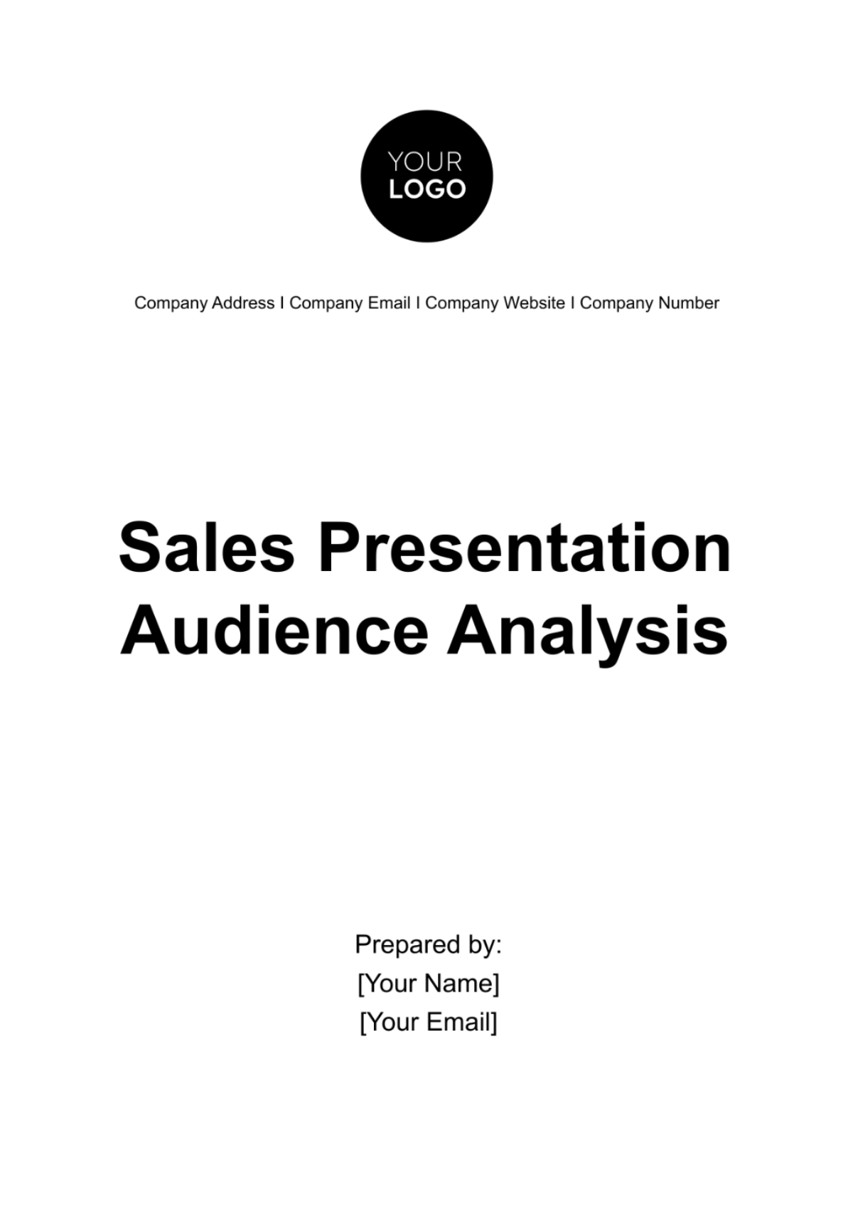 Sales Presentation Audience Analysis Template