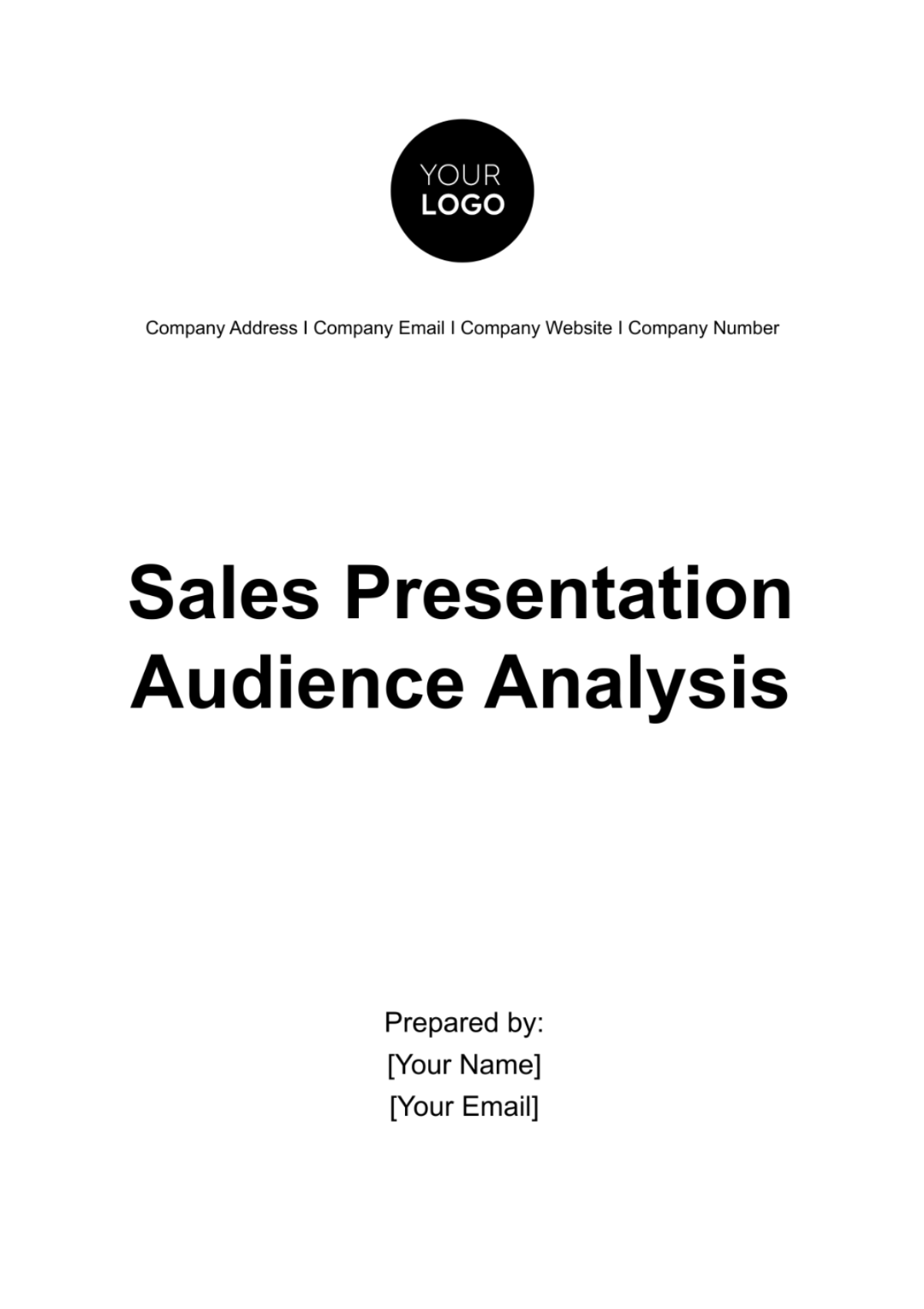 Sales Presentation Audience Analysis Template - Edit Online & Download