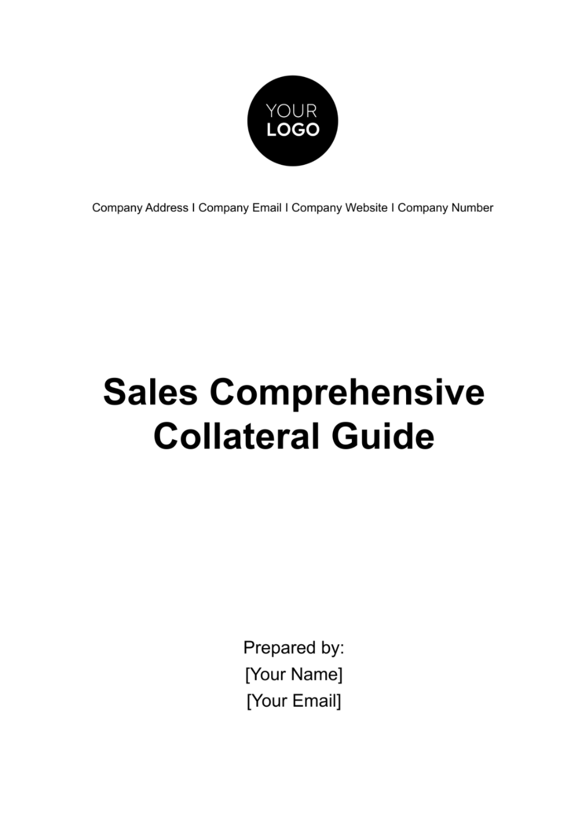 Sales Comprehensive Collateral Guide Template - Edit Online & Download