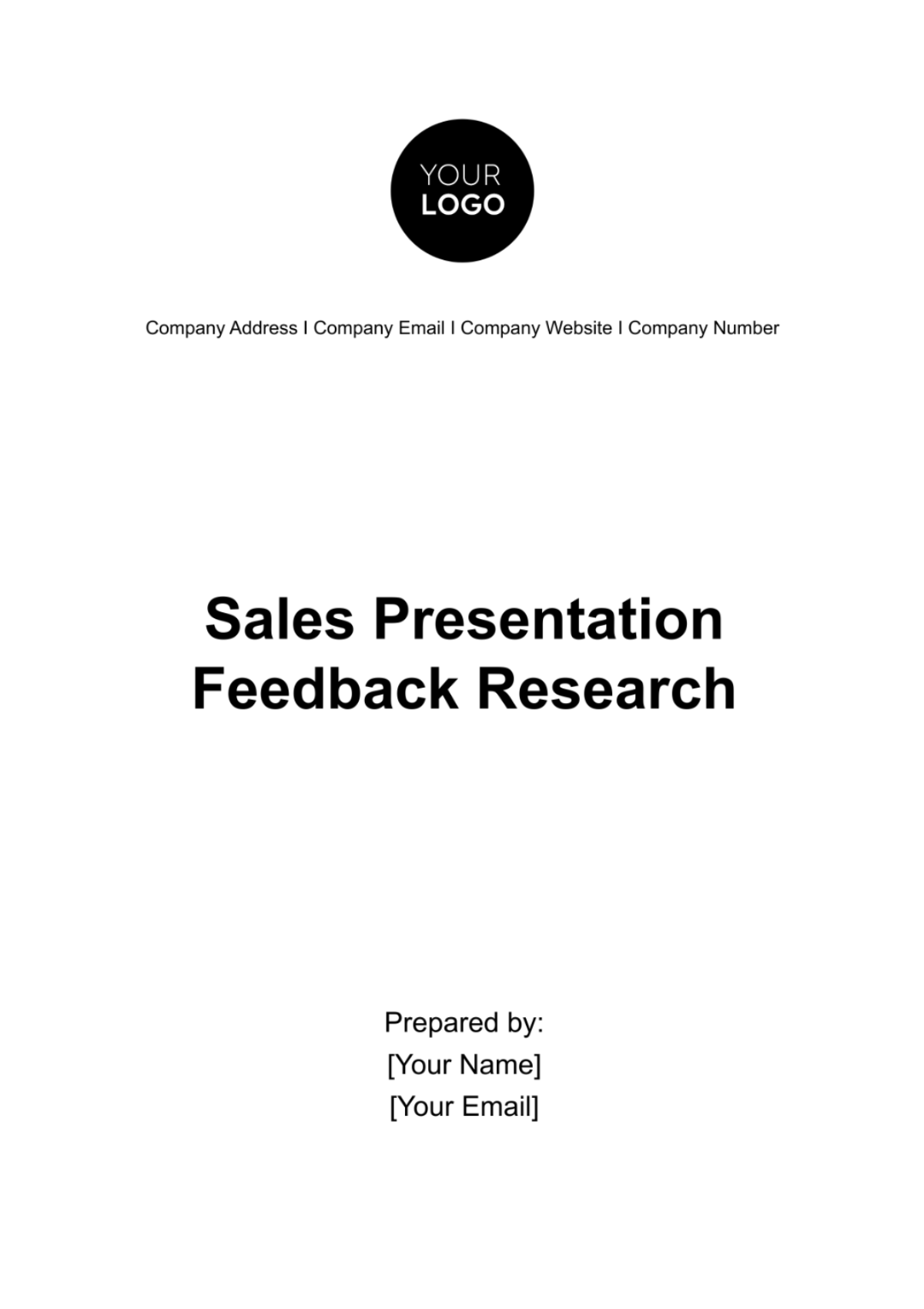 Sales Presentation Feedback Research Template - Edit Online & Download