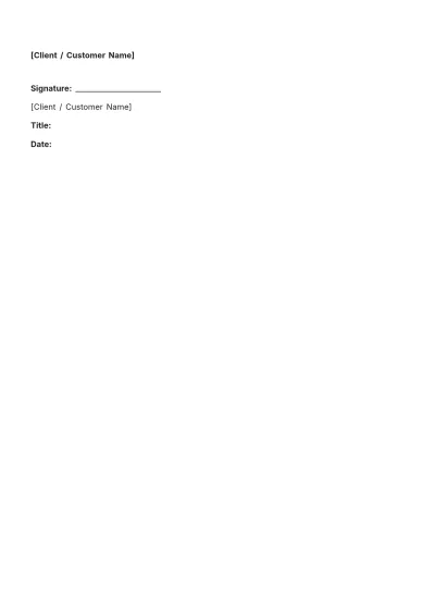 Free Sales Installation Quote SLA Template to Edit Online