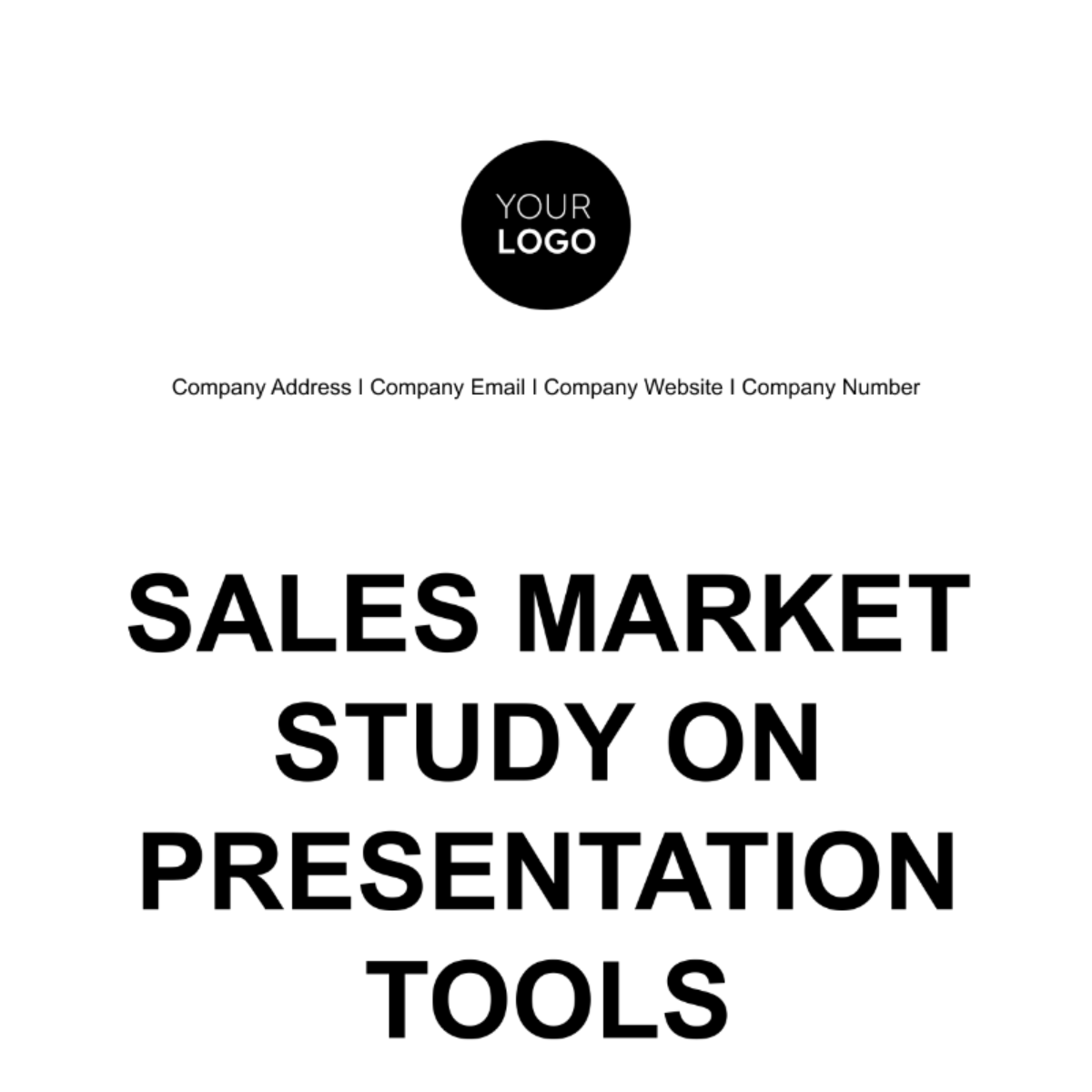 Free Sales Market Study on Presentation Tools Template