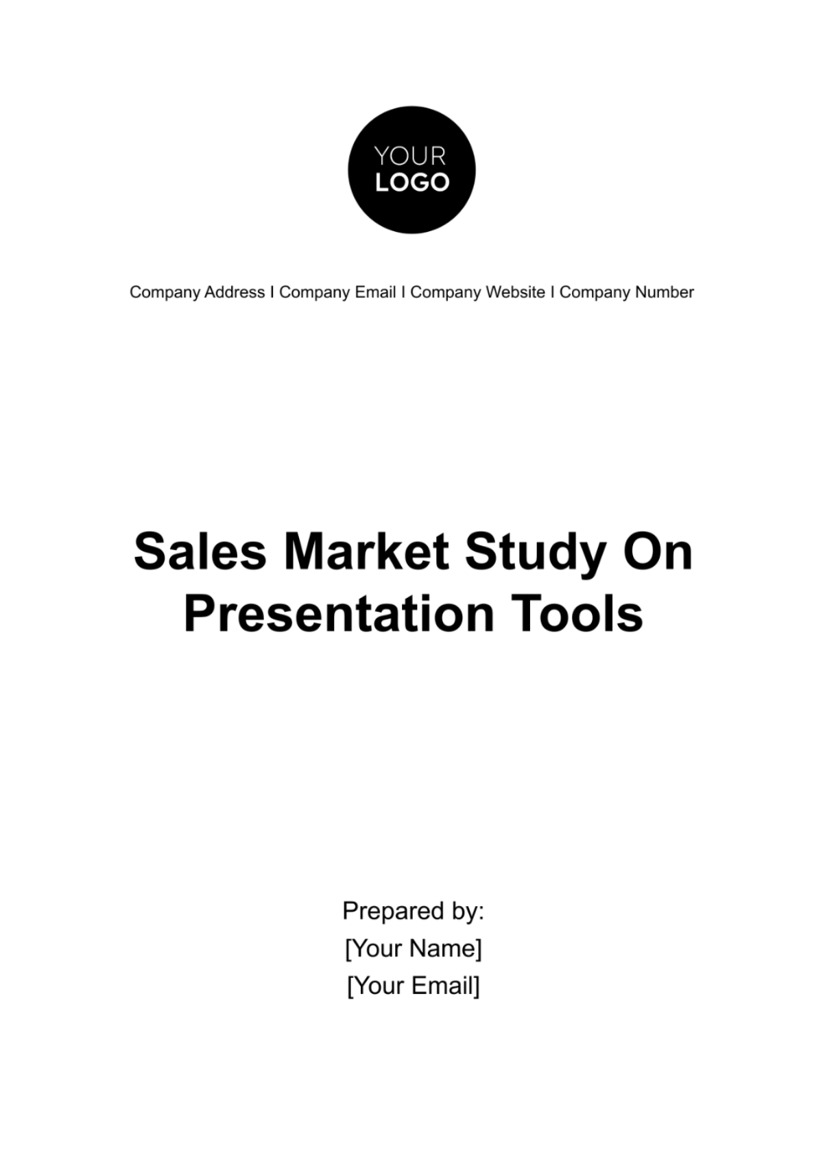 Sales Market Study on Presentation Tools Template - Edit Online & Download