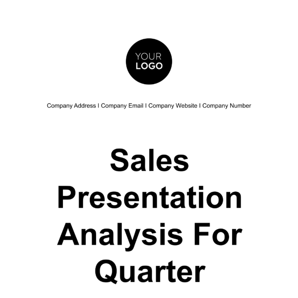 Free Sales Presentation Analysis for Quarter Template