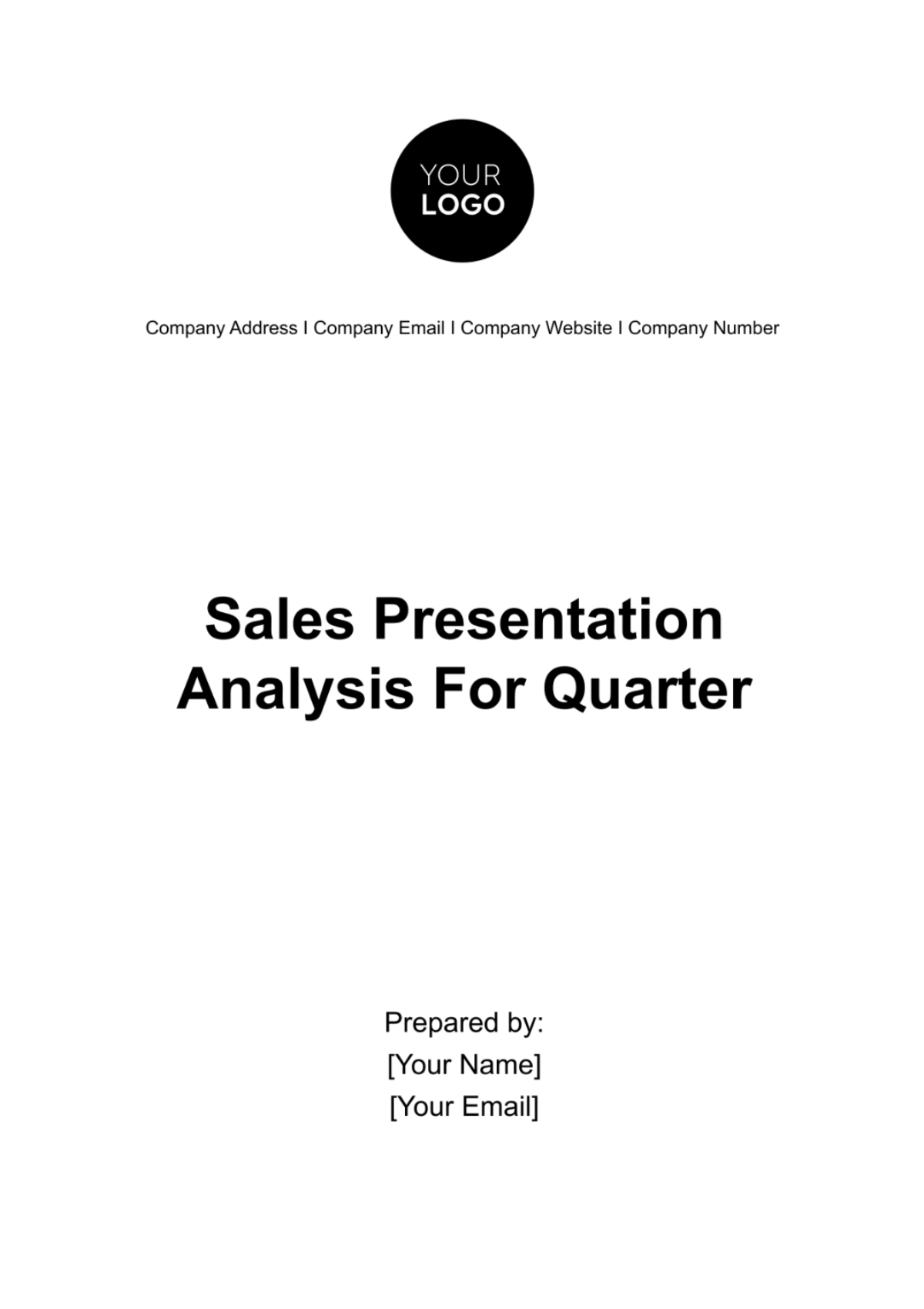 Sales Presentation Analysis for Quarter Template - Edit Online & Download