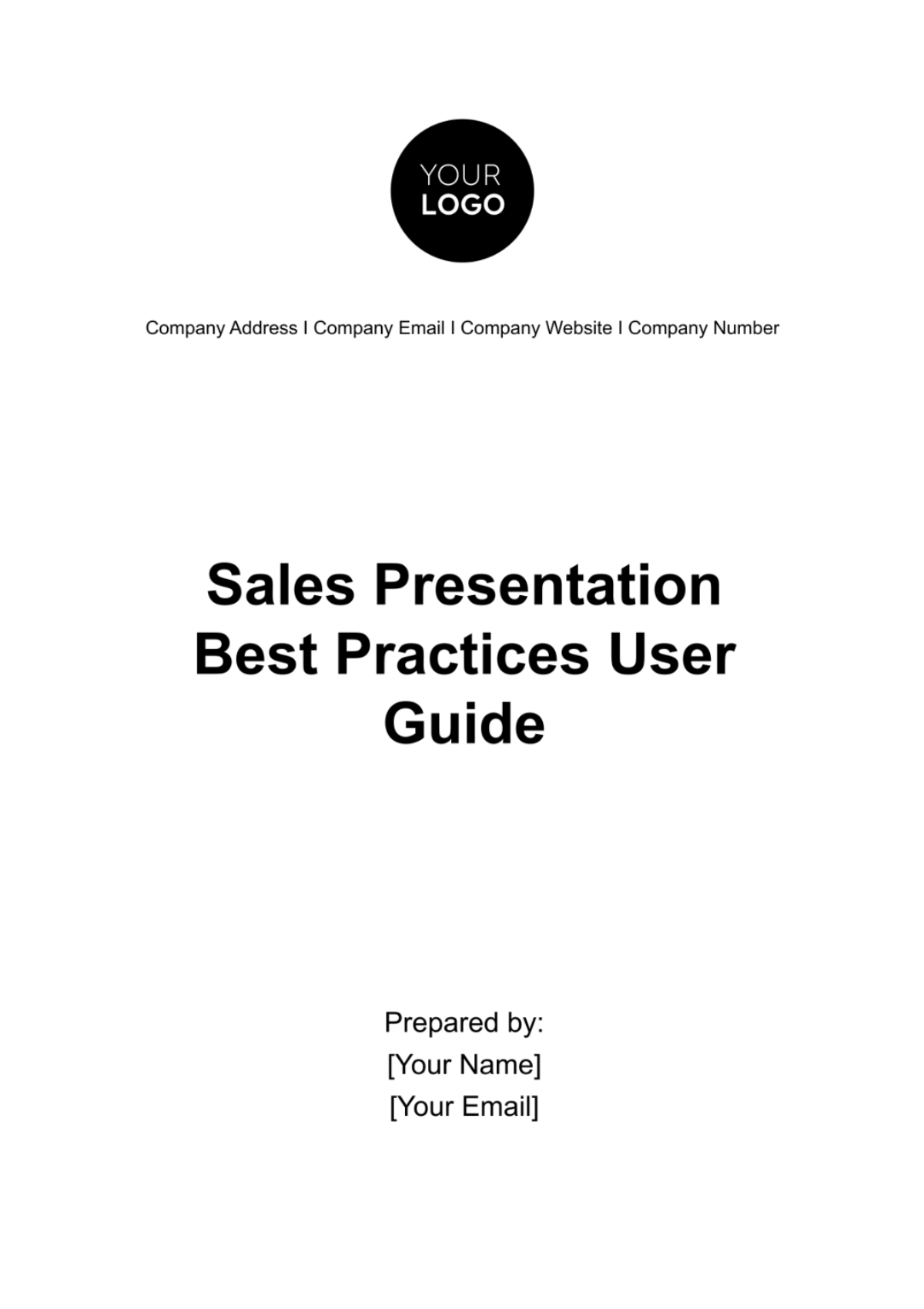 Sales Presentation Best Practices User Guide Template - Edit Online & Download