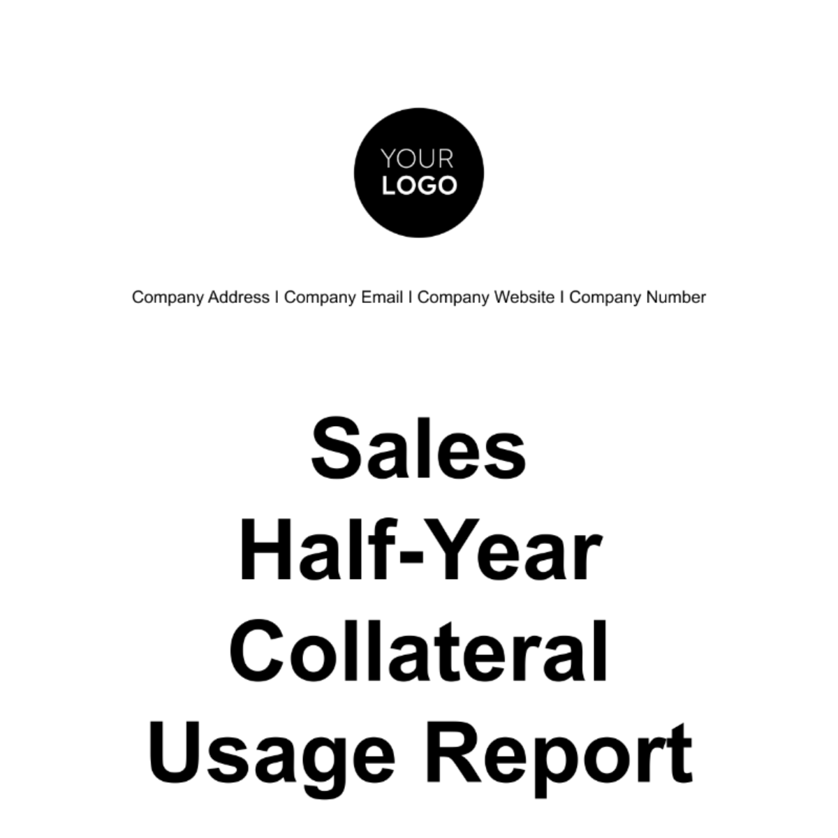 Sales Half-Year Collateral Usage Report Template