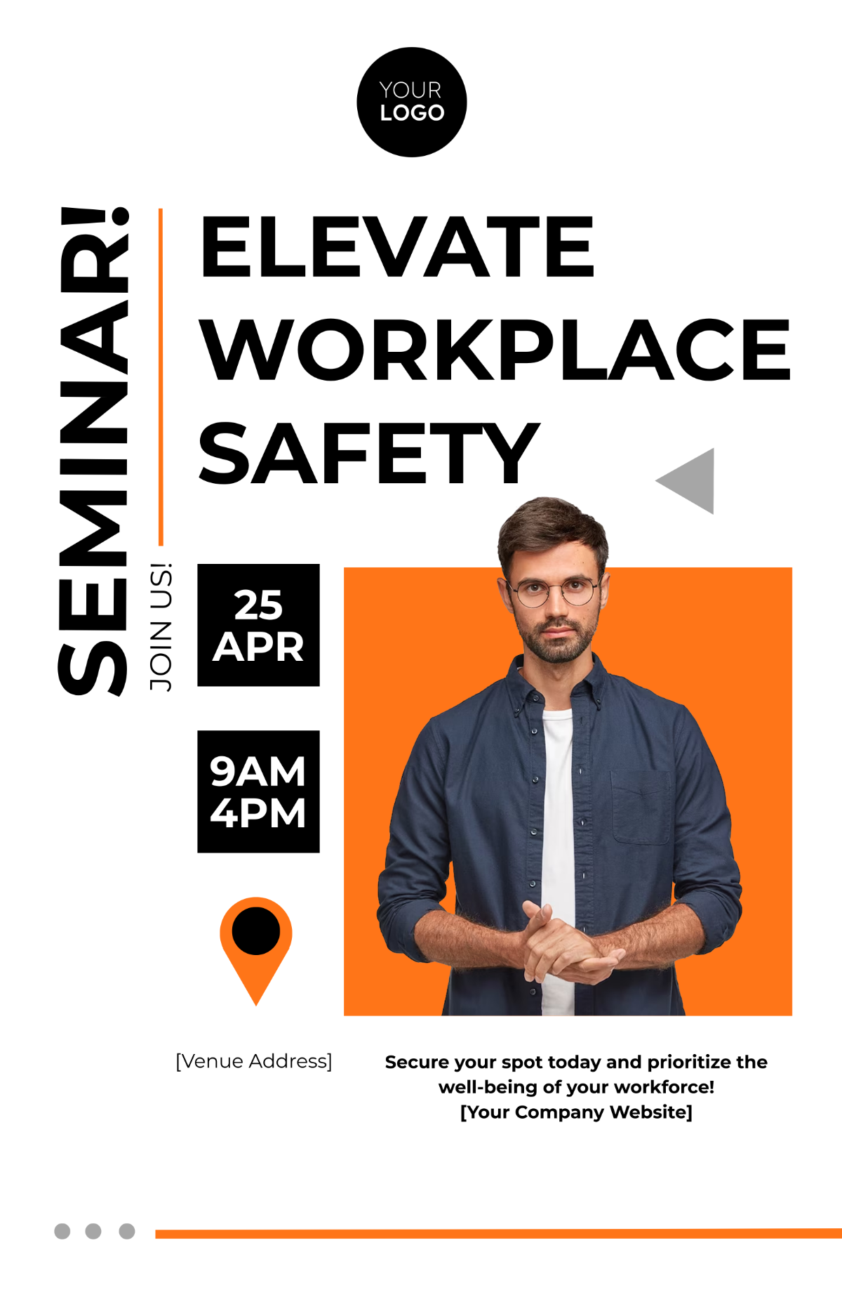 Free Workplace Safety and Health Seminar Poster Template