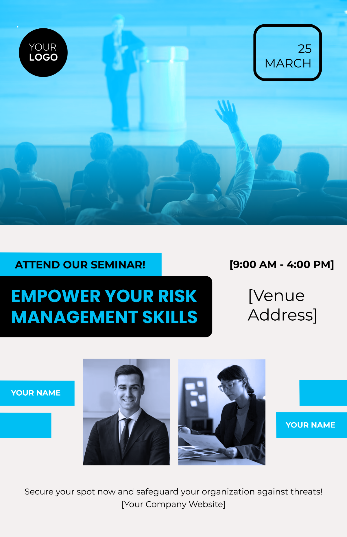 Administrative Risk Assessment Seminar Poster Template