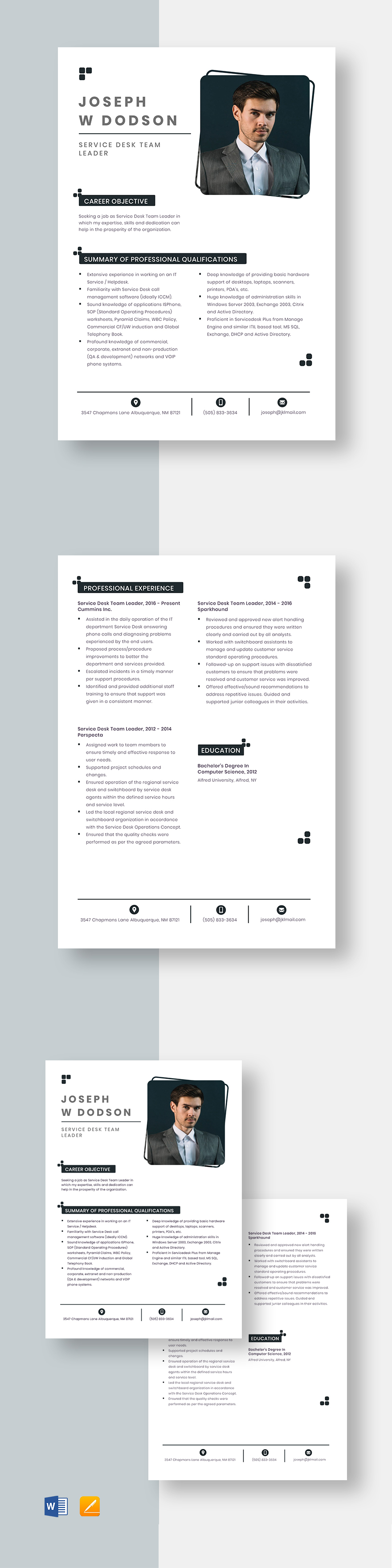 free-service-desk-team-leader-resume-template-word-apple-pages