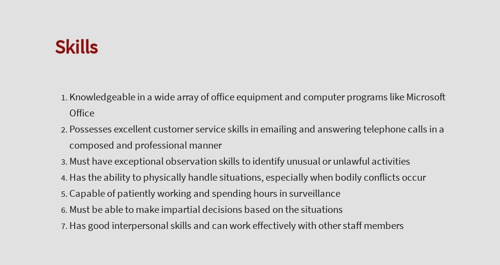 Free Security Receptionist Job Ad/Description Template 4.jpe