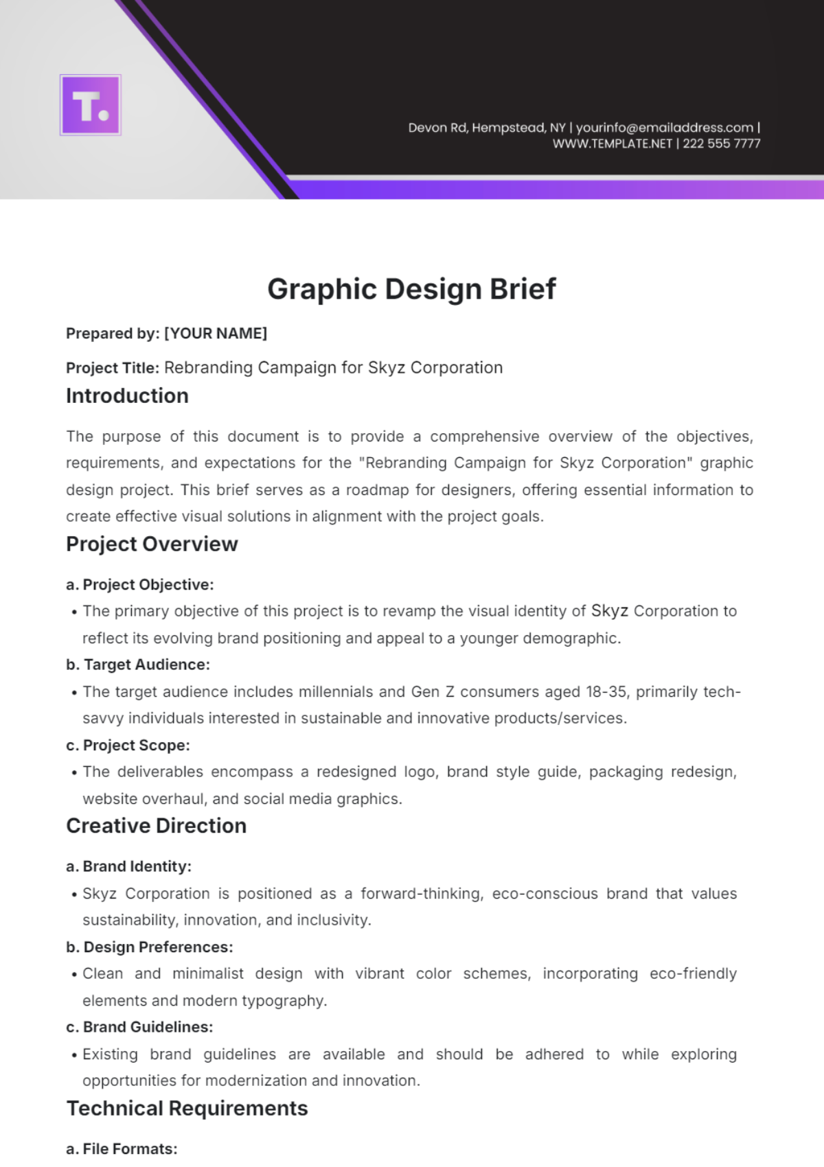 Free Architectural Project Brief Template To Edit Online Free Architectural Project Brief Template To Edit Online