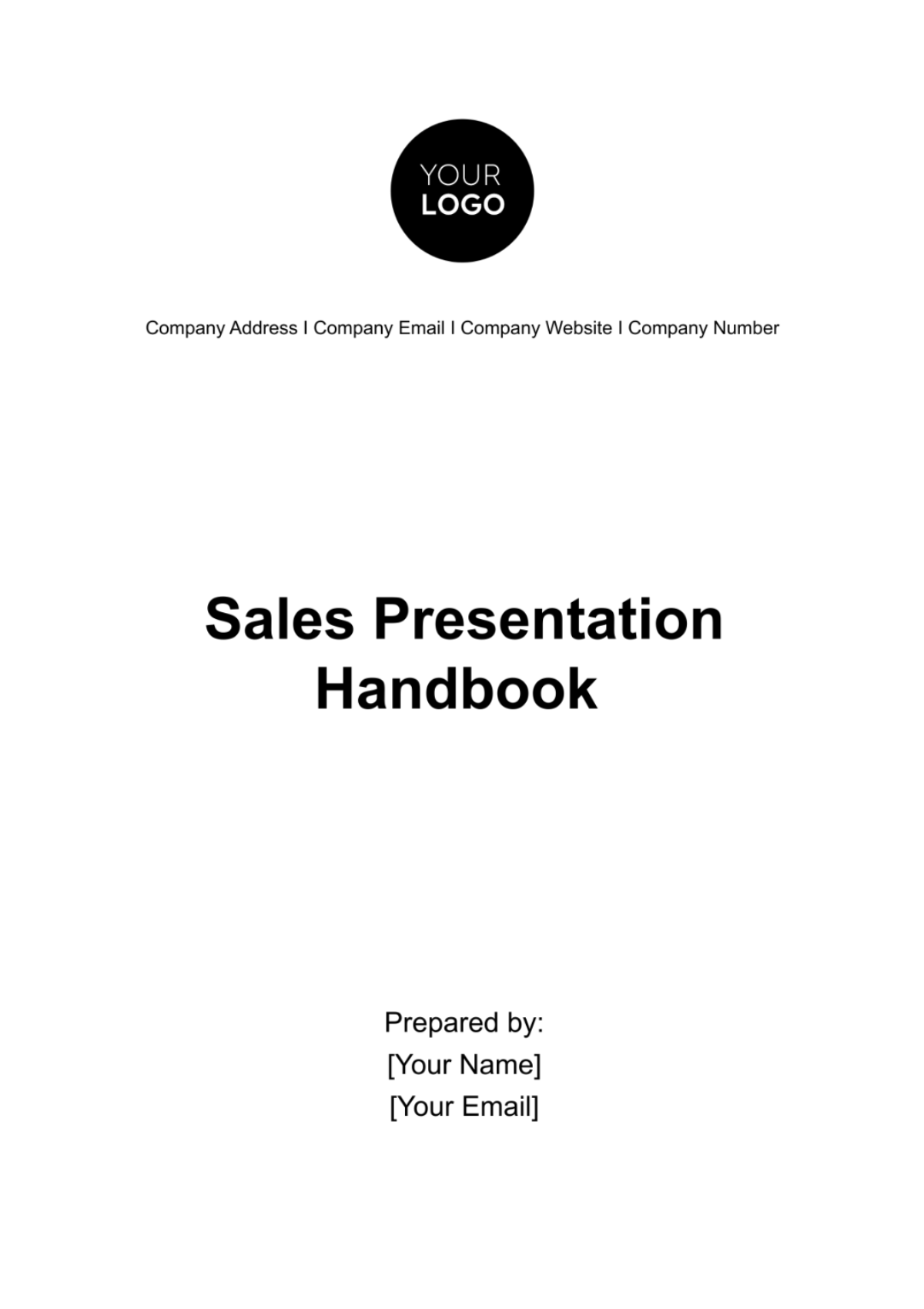 Sales Presentation Handbook Template - Edit Online & Download