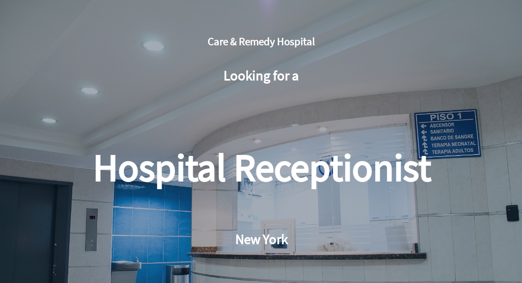 Hospital Receptionist Job Ad Description Template Free PDF Google Docs Word Template