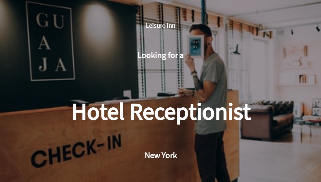 Free Hotel Receptionist Job Ad/Description Template.jpe