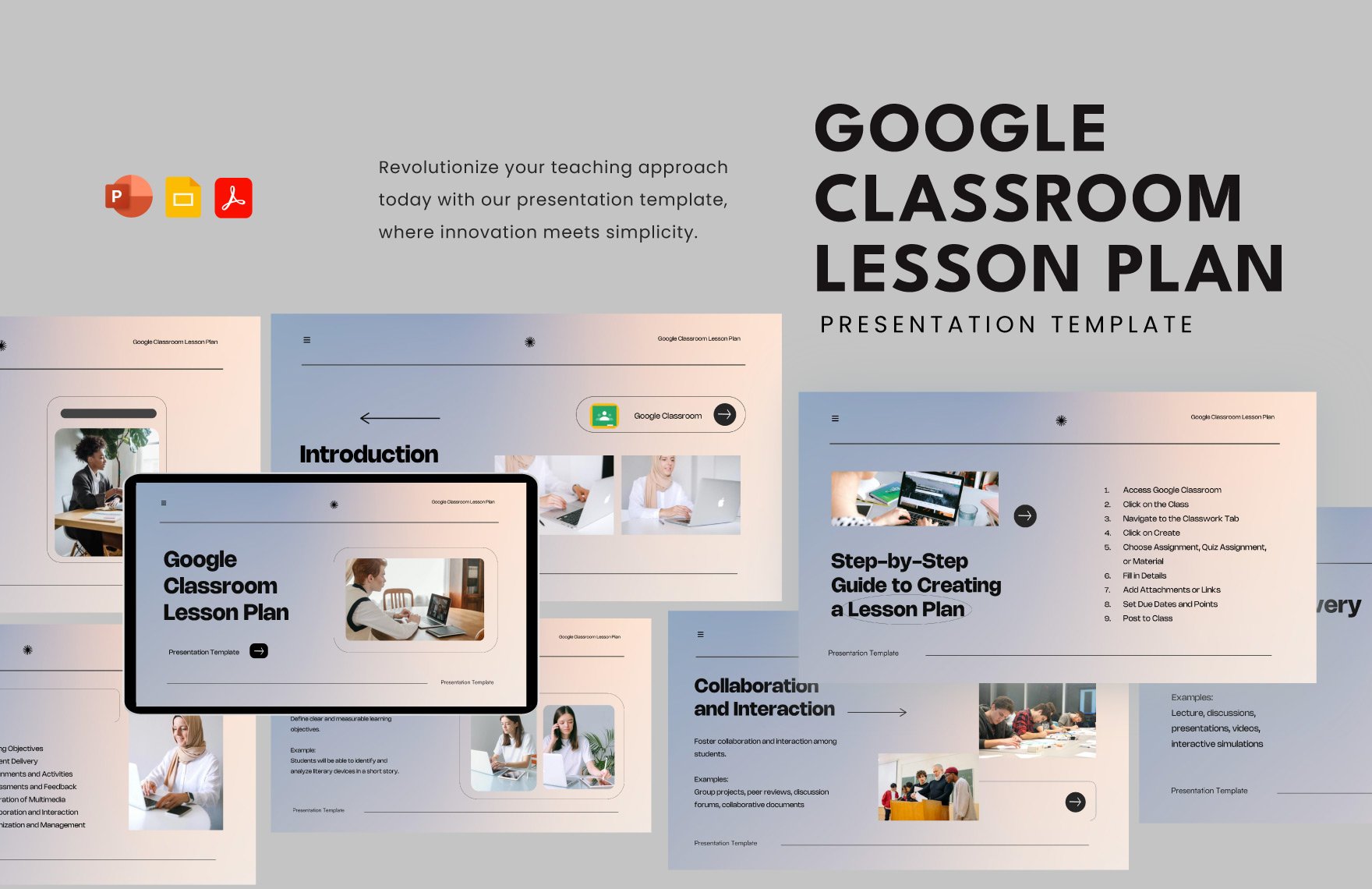 Google Classroom Lesson Plan Template in PDF, PowerPoint, Google Slides