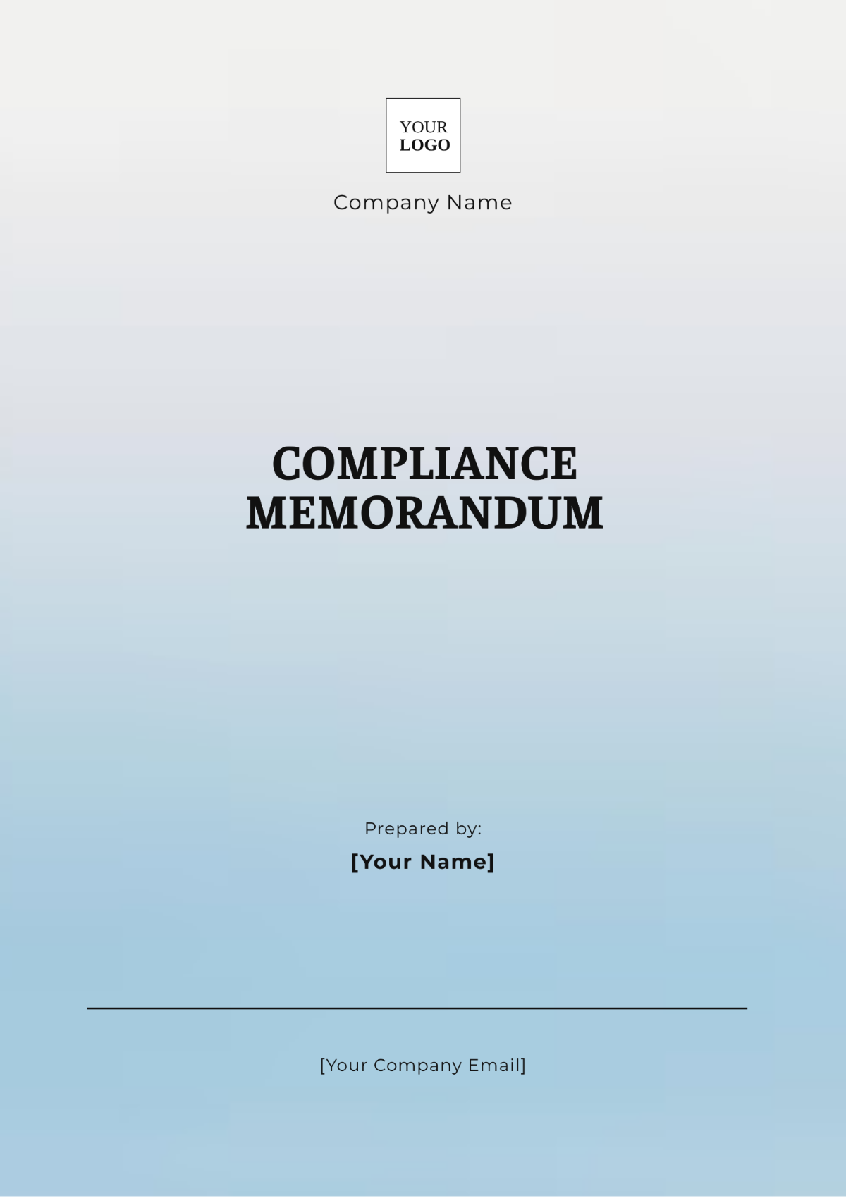 Compliance Memorandum Template