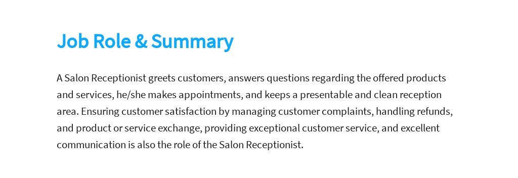 Free Salon Receptionist Job Description Template 2.jpe