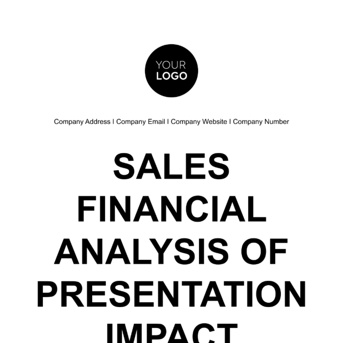 Free Sales Financial Analysis of Presentation Impact Template