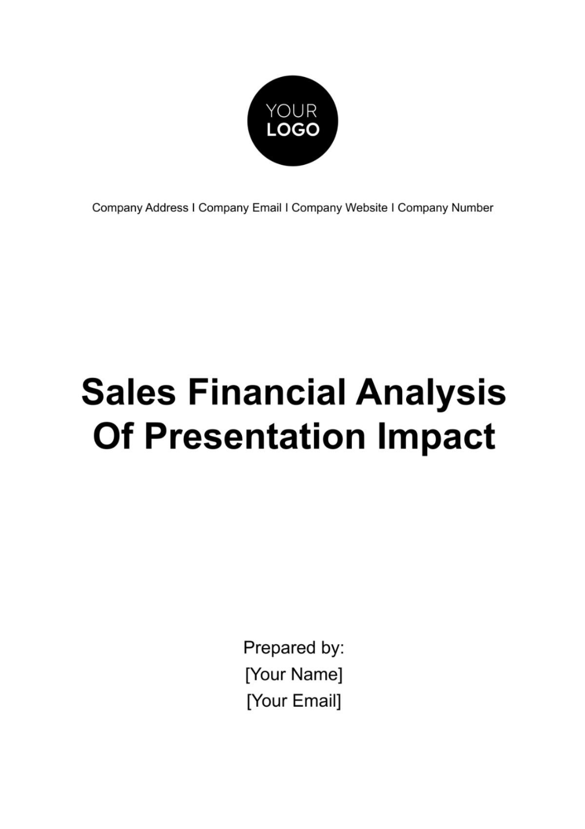 Sales Financial Analysis of Presentation Impact Template - Edit Online & Download