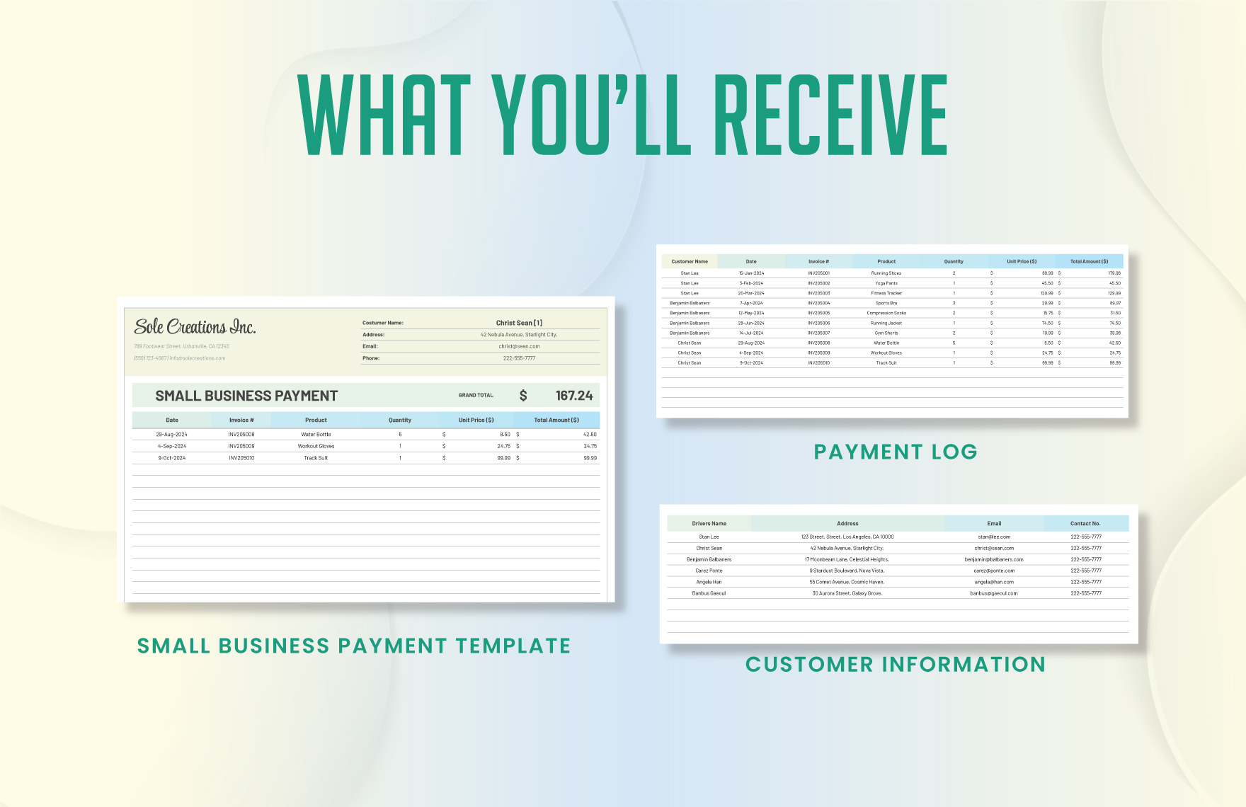 Small Business Payment Template