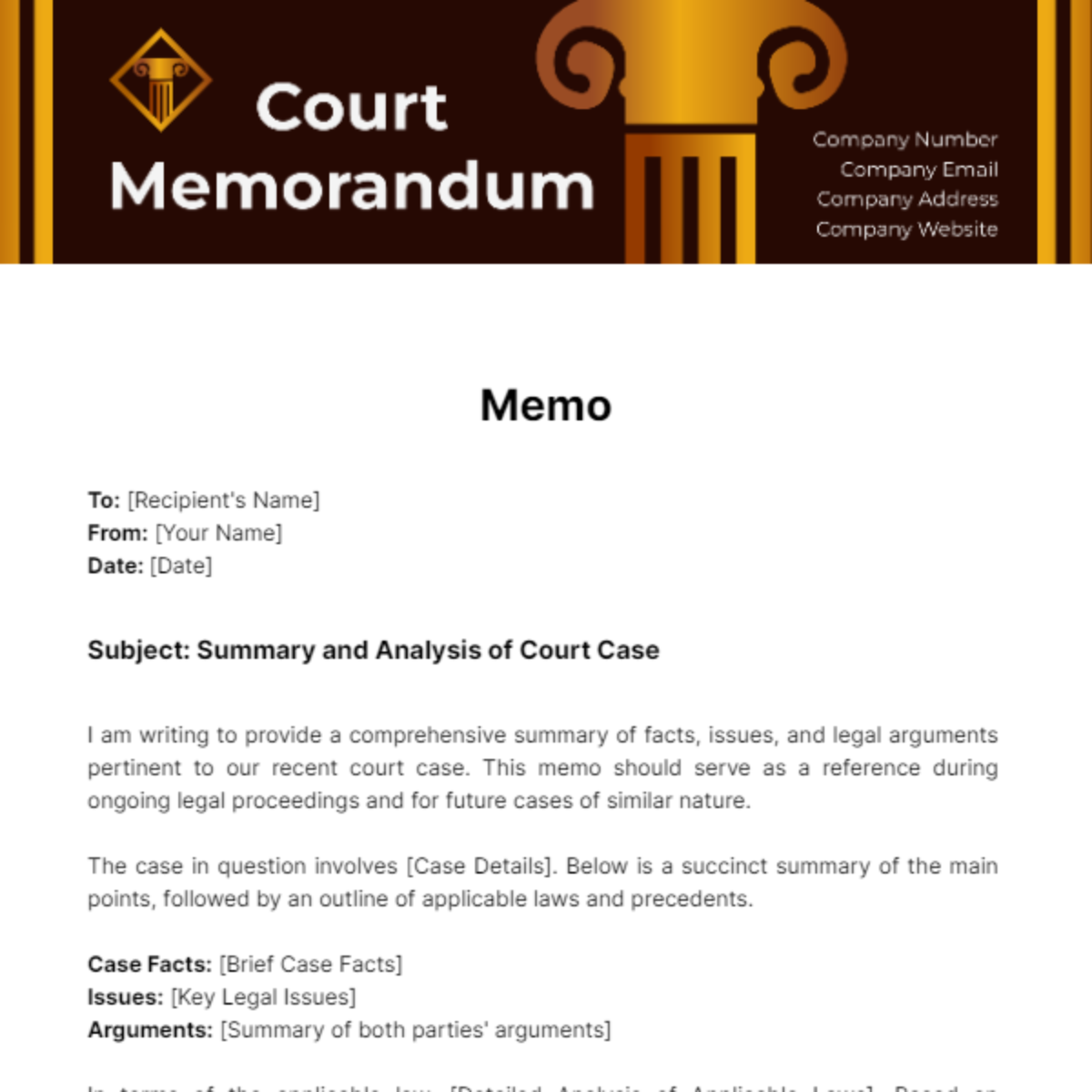Court Memorandum