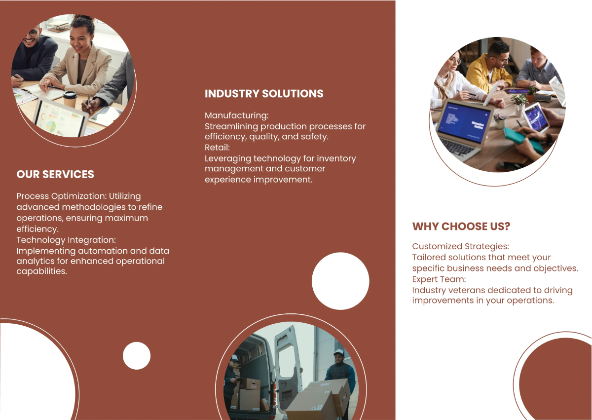 Free Operational Efficiency Enhancement Pamphlet Template to Edit Online