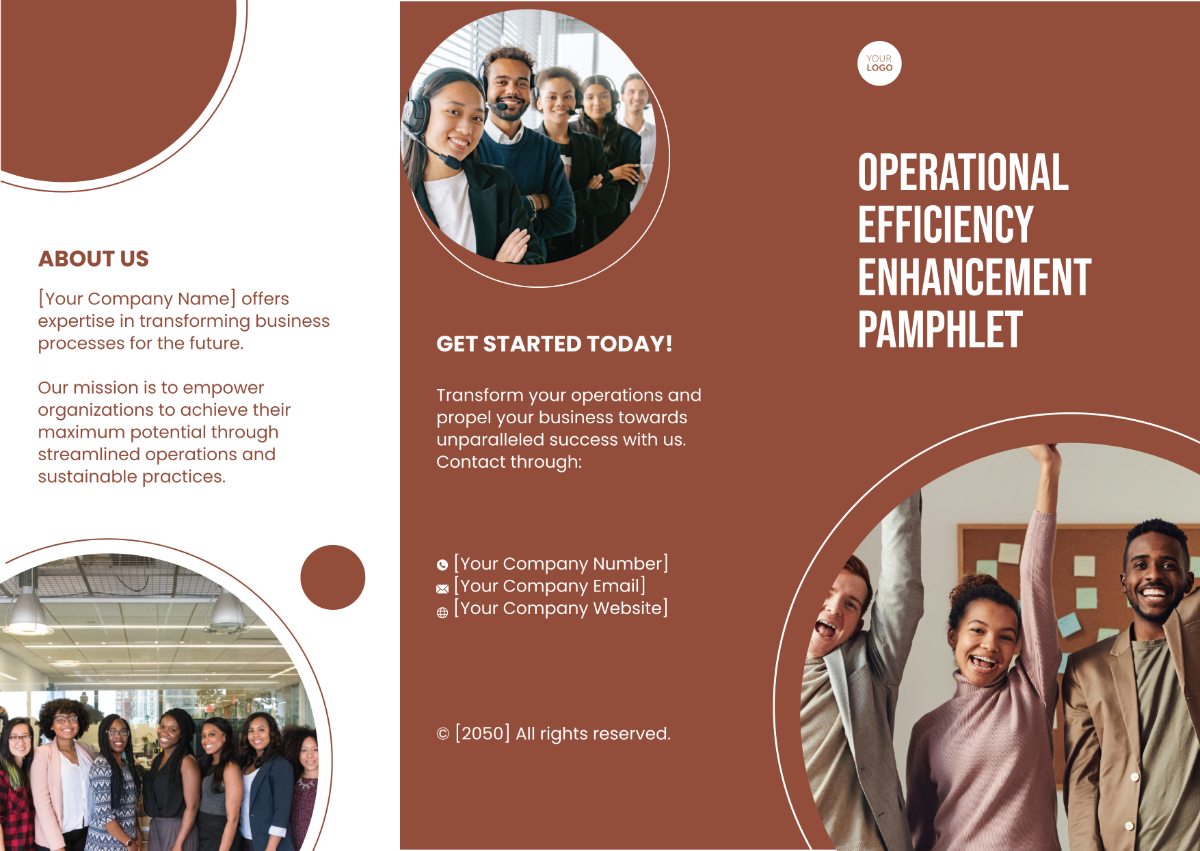 Free Operational Efficiency Enhancement Pamphlet Template