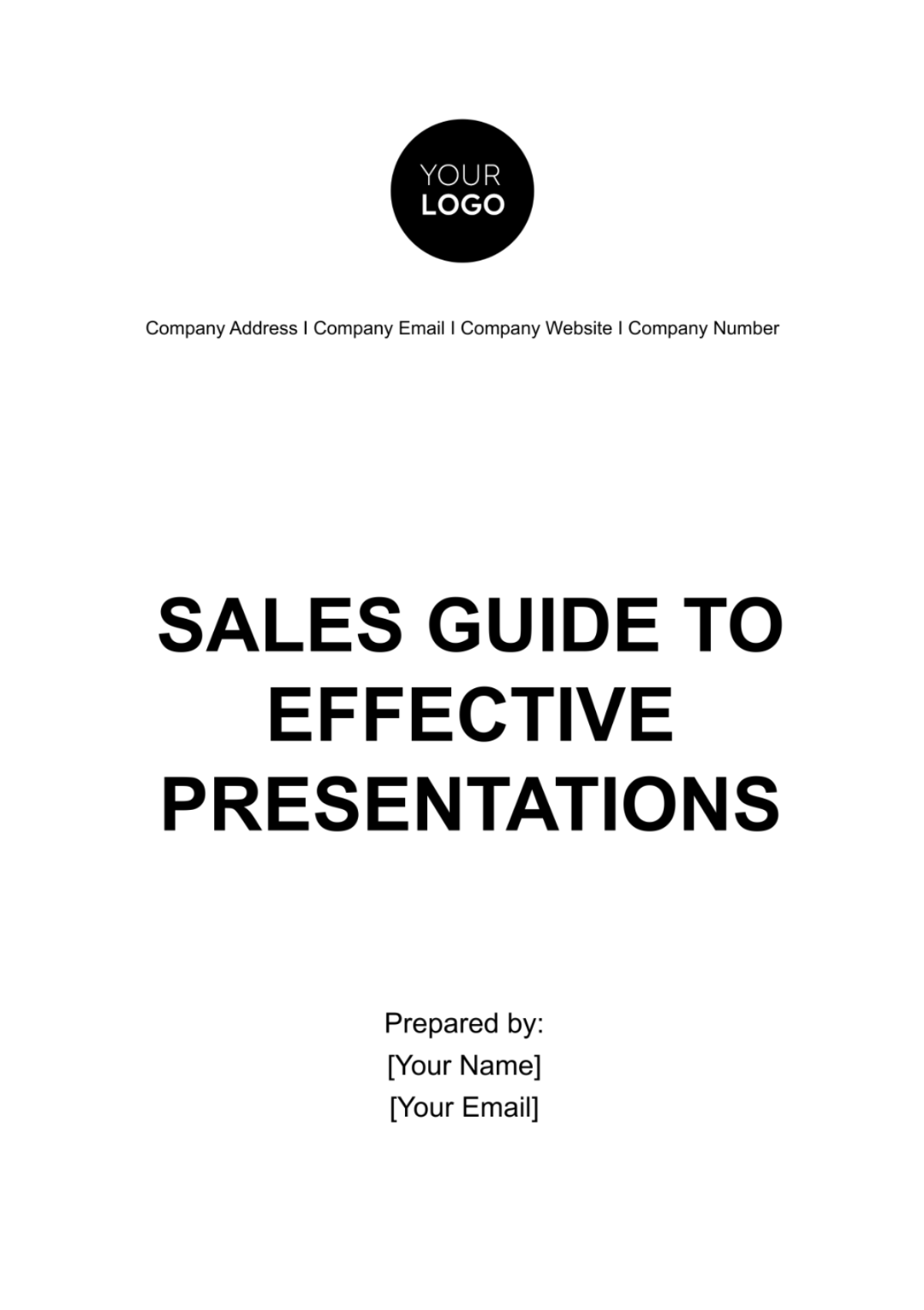 Free Sales Guide to Effective Presentations Template