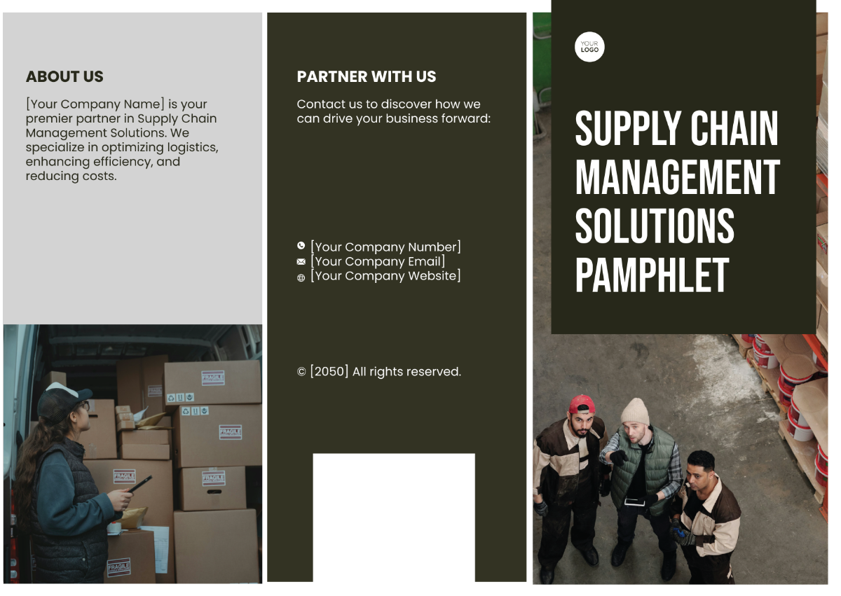 Free Supply Chain Management Solutions Pamphlet Template