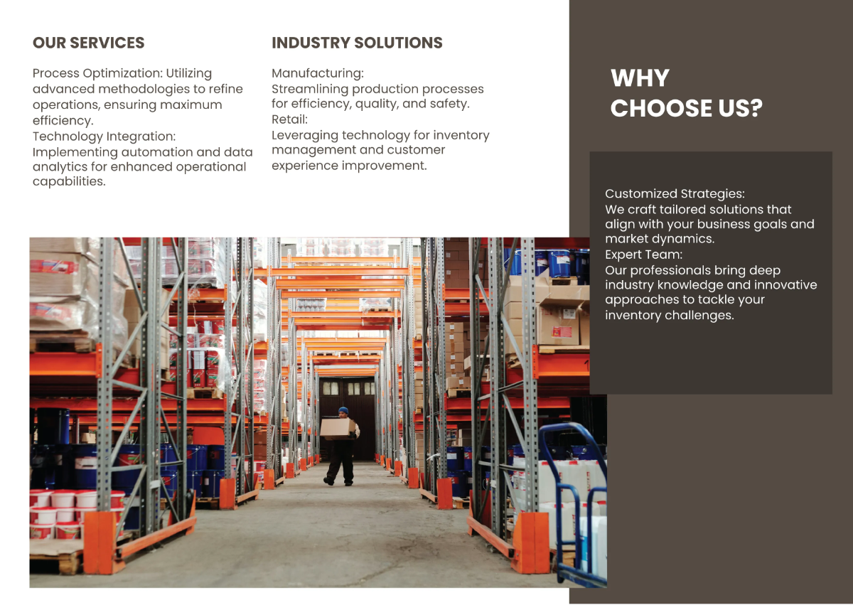 Free Inventory Optimization Strategies Pamphlet Template to Edit Online