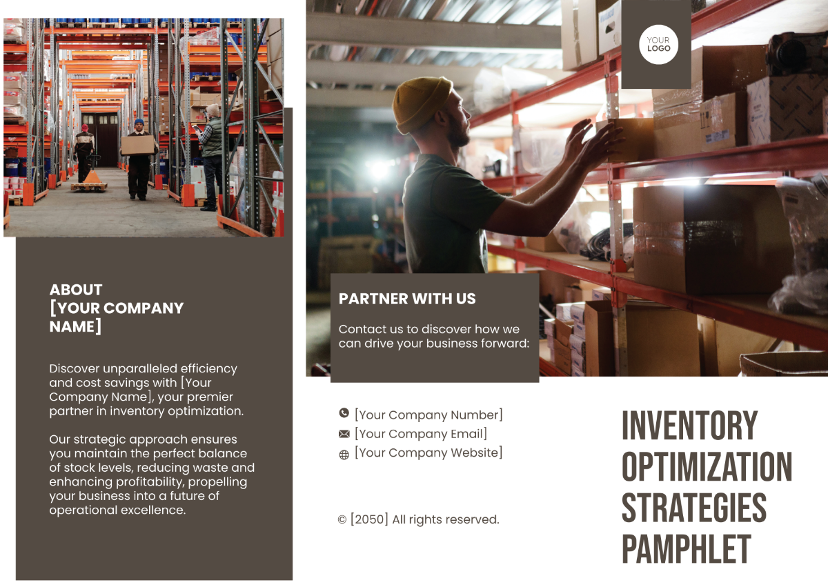 Inventory Optimization Strategies Pamphlet Template