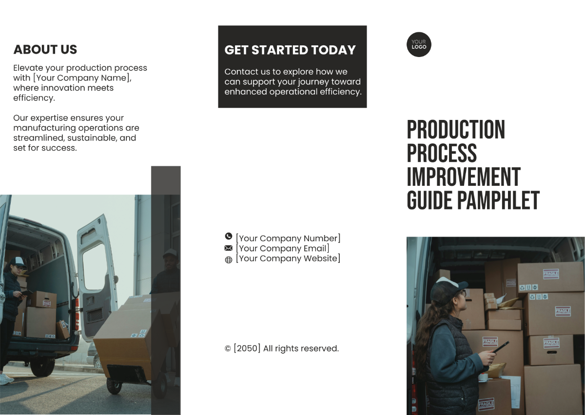 Free Production Process Improvement Guide Pamphlet Template