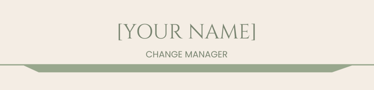 Change Manager Cover Letter Header