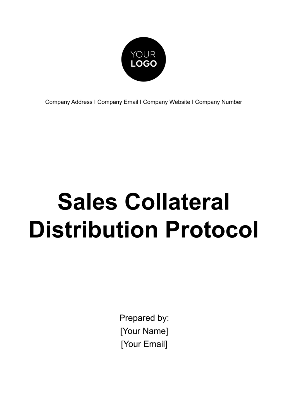 Free Sales Collateral Distribution Protocol Template